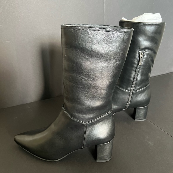 Aquatalia Black Mid-Calf Boot 9.5M NWOT - Picture 5 of 11